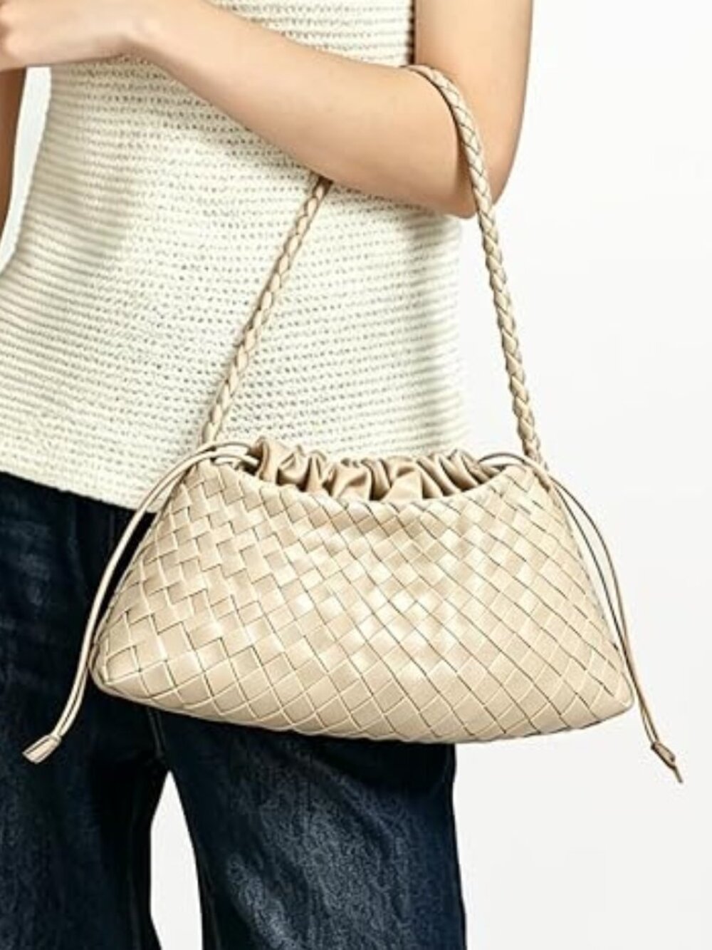 Woven Shoulder Hobo Bag - NWOT